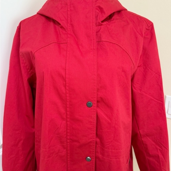 Hunter Women's Hooded Water Resistant Lightweight Red Wash Rain Jacket Size XXL - Picture 3 of 10